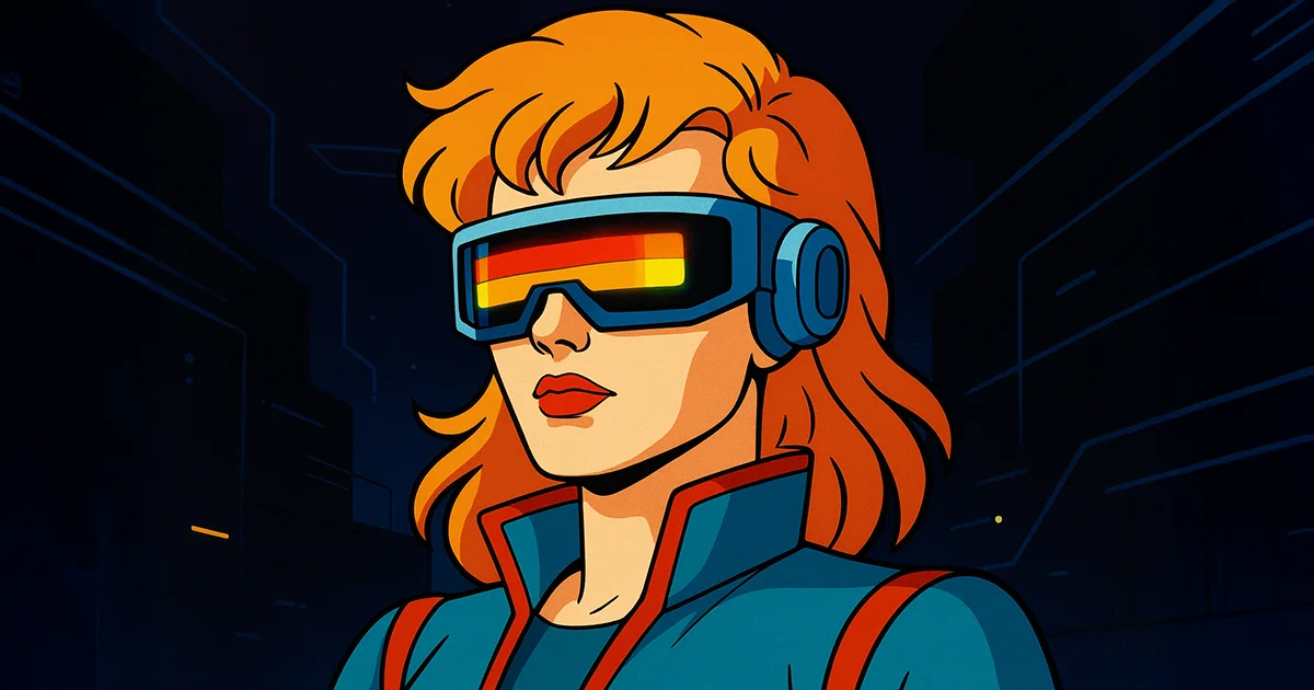 Eine coole Frau mit KI-Brille
